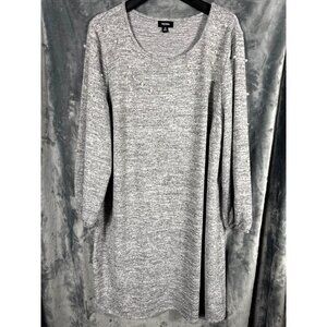Tacera Womens Dress Grey Sweater With Pearl Accents 2X